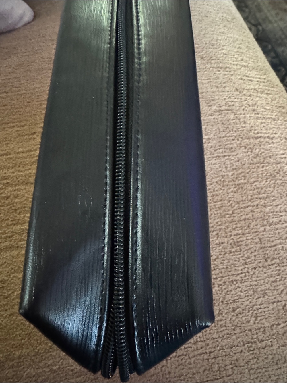 Black Embossed YSL Leather Cosmetic Toiletry Bag - Picture 6 of 6